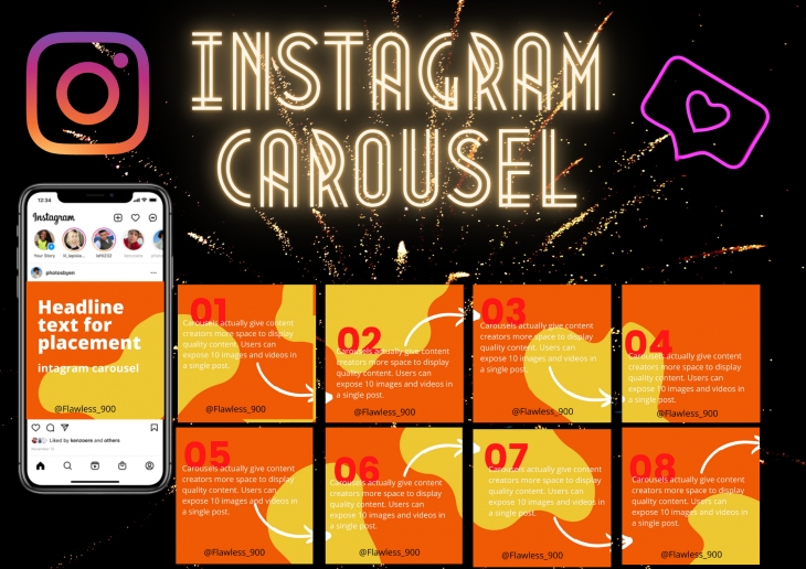 I will design an attractive, creative carousel post for your